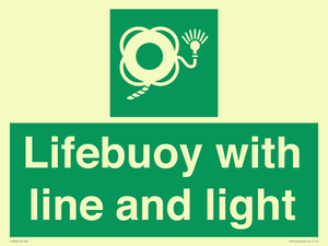 Lifebuoy with line and light